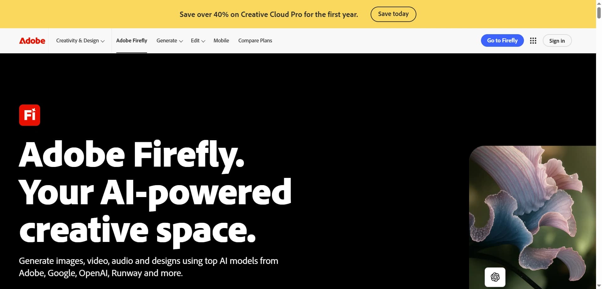 Adobe Firefly AI Tool Interface