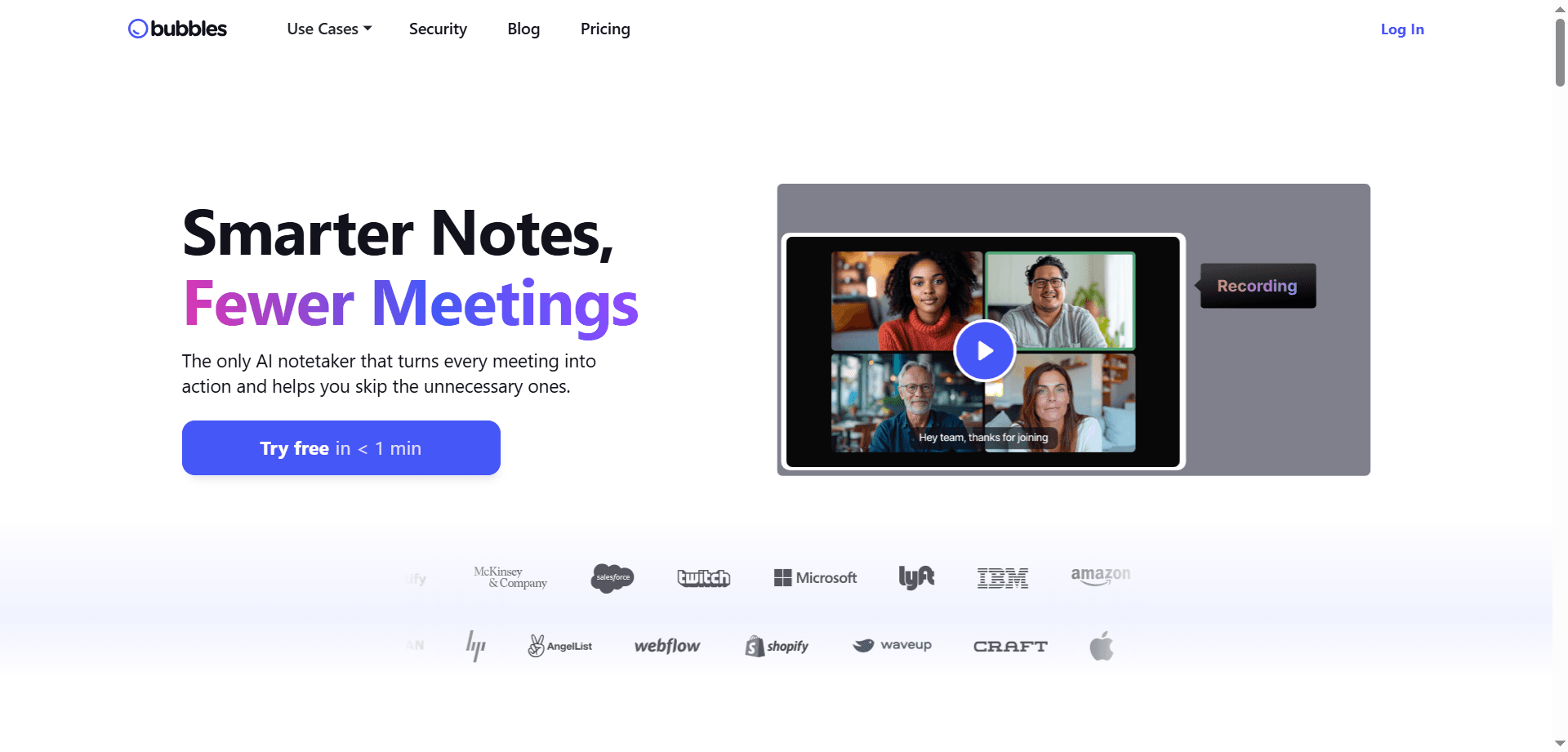 Bubbles Async Video Collaboration