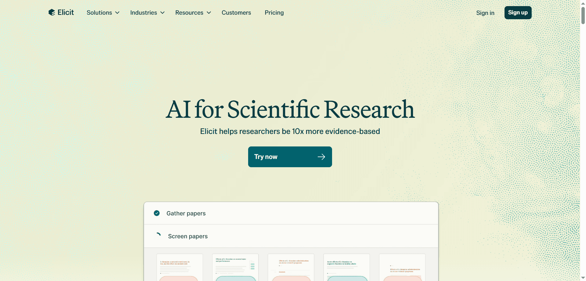 Elicit Literature Review Tool