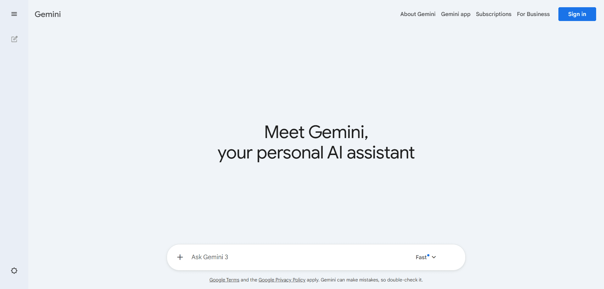 Gemini AI Tool Interface