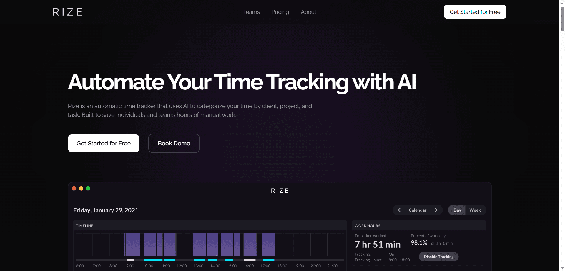 Rize AI Productivity Tracking