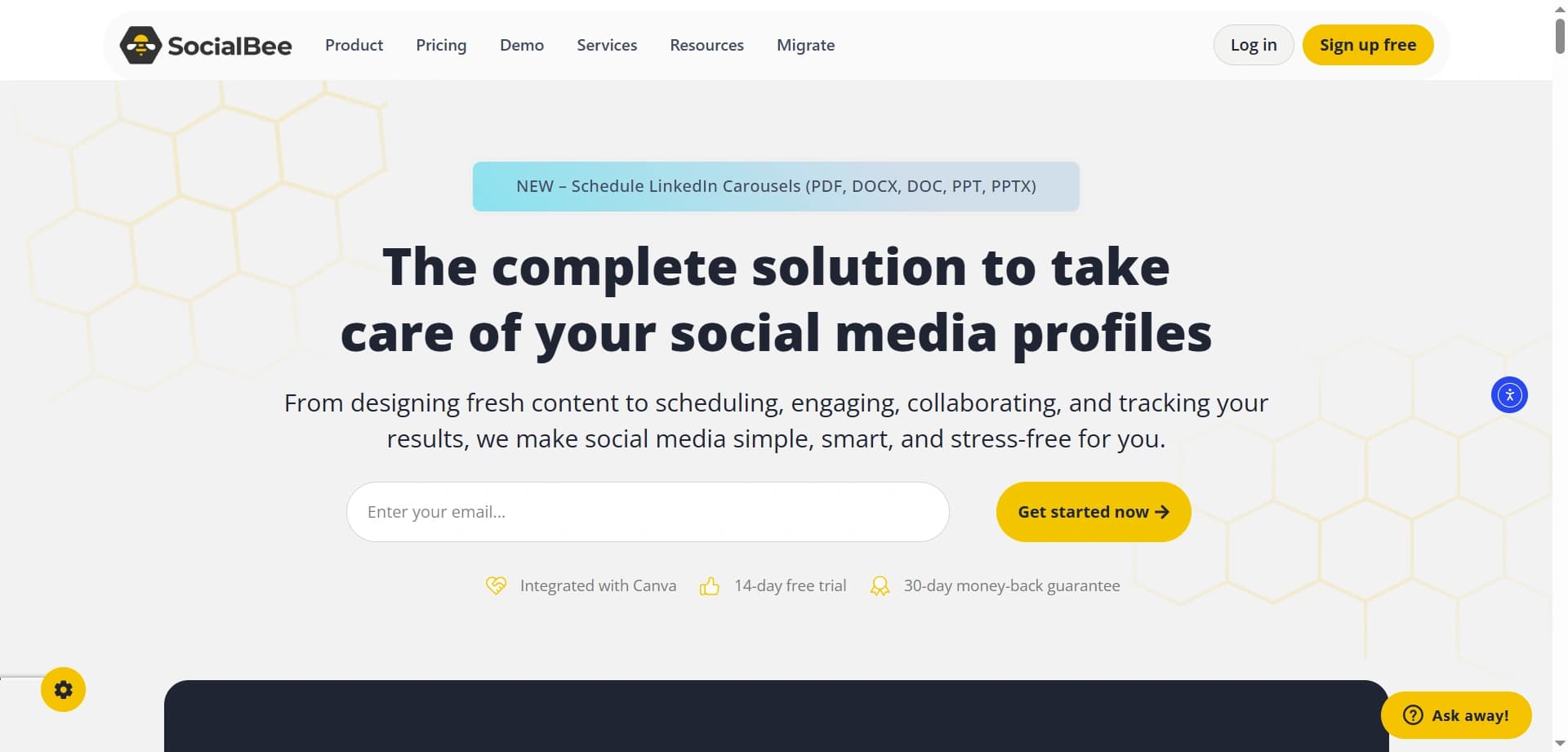 SocialBee AI Tool Interface