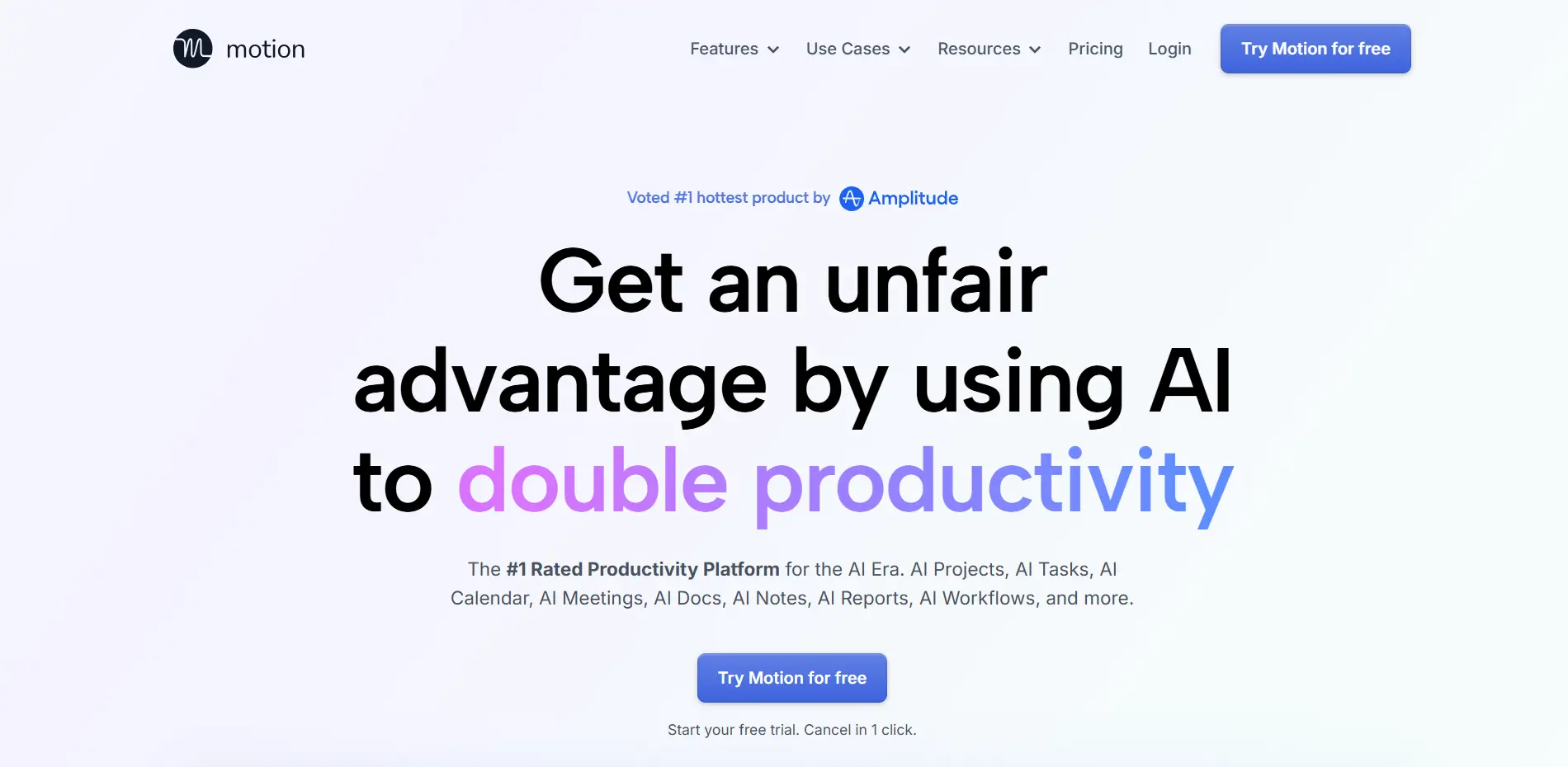 Motion AI Daily Planning